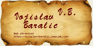 Vojislav Baralić vizit kartica